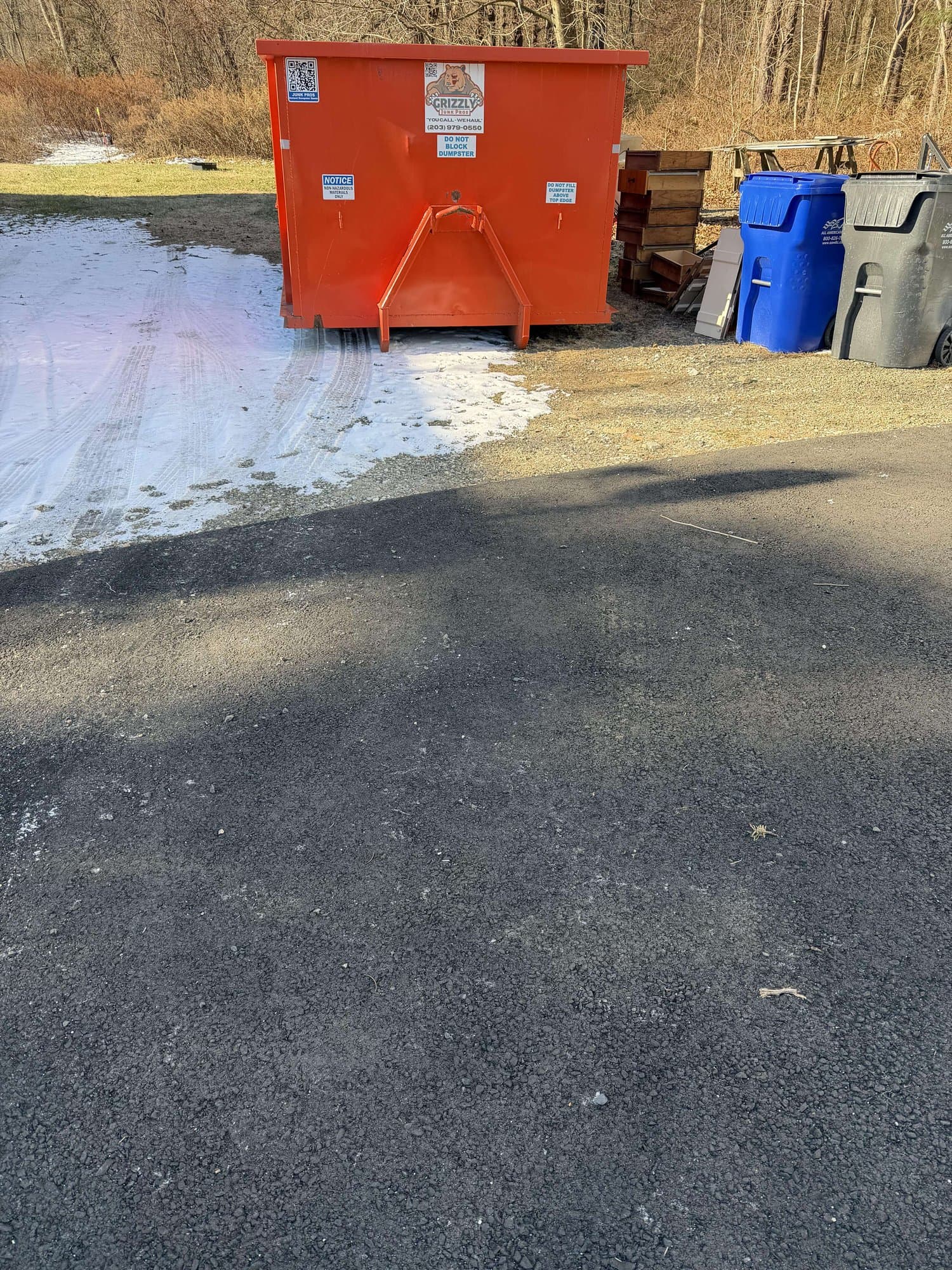 red-dumpster-placement in Litchfield, CT by Stamford Junk Pros
