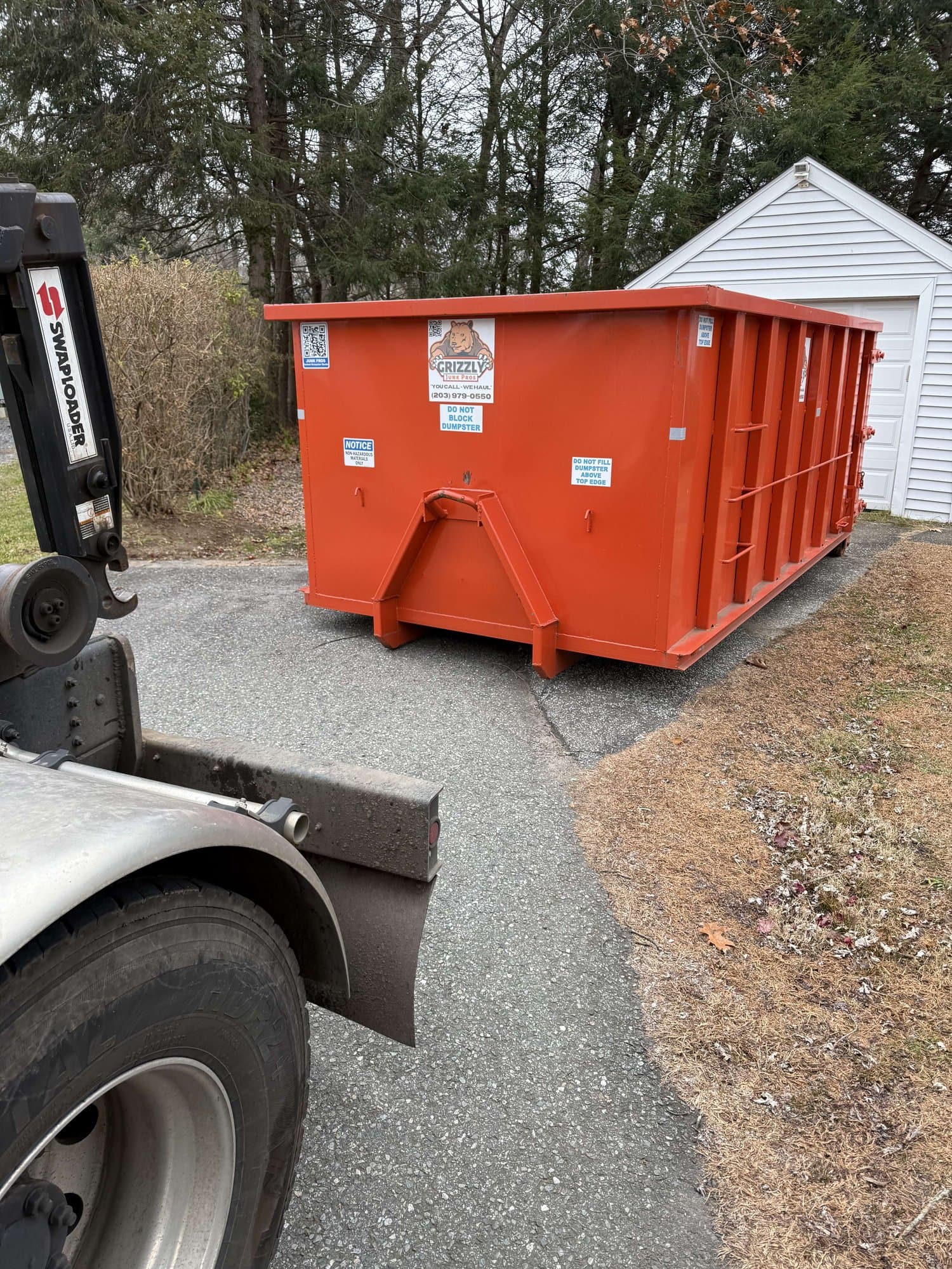 dumpster delivery residential in Ridgefield, CT by Stamford Junk Pros